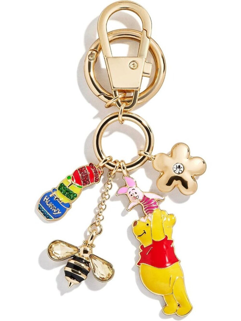 Charming Disney Duo Bag Charm with Ring & Lobster Clasp - Perfect Accessory!